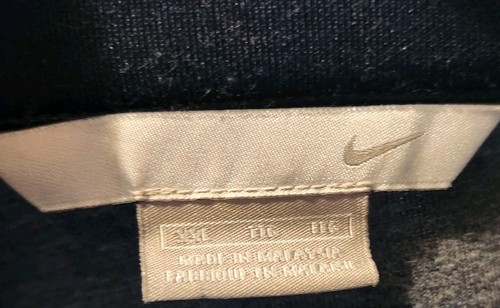 Nike Sportjacke Herren Größe 2XL blau weiß durchgehender Reißverschluss Track Pullover Taschen - Bild 5 von 5