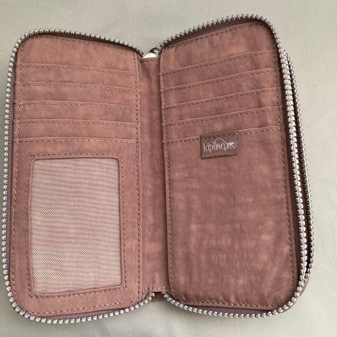 Kipling Nylon Wallet Brown Durable Lightweight 7.… - image 5