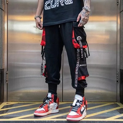 Hose Cargo Jogger Herren Streetwear Bleistifthose Casual Hip Hop Mehrfarbig