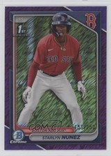 2024 Bowman Chrome Prospects Purple Shimmer Refractor /250 Starlyn Nunez s3g