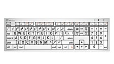 Large Print - Black on White ALBA Slimline Keyboard   Mac