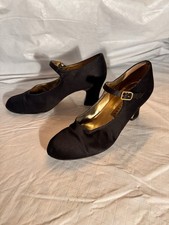 Apostrophe Women's Black Ballroom Dance Shoes Mary Jane Strap Size 6M