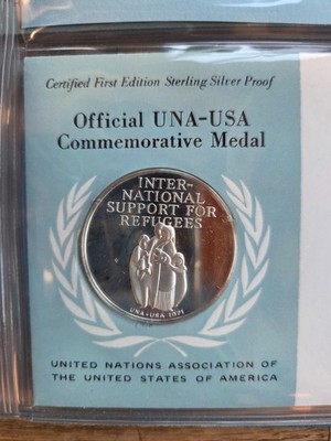 Official United Nations Medallic First Day Covers 1972 Five