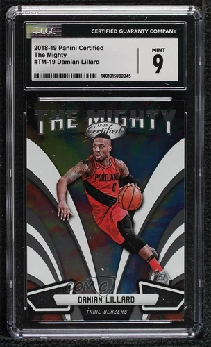 2018-19 Certified The Mighty Damian Lillard #TM-19 CGC 9 Mint