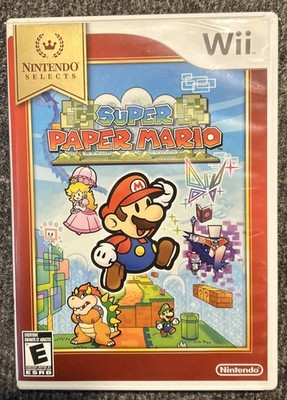 Super Paper Mario  (Nintendo Selects, Wii, 2007) Complete Tested Works CIB