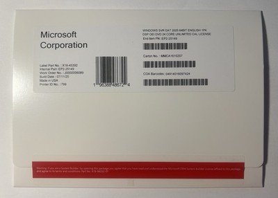 Microsoft Windows server 2025 datacenter 24 Core Unlimited Cals License Key (NEW