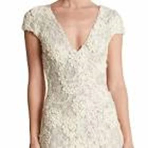 open lace back dress Emery Sequin Dress – Dress the Population main image 1