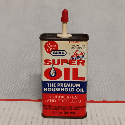 Liquid Wrench Gunk Super Oil Oiler Oil Can 3 Oz 1/3 Full Solder Seal