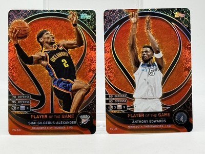 2025 Topps Match Attax Shai Gilgeous-Alexander / Anthony Edwards (2-Cards)