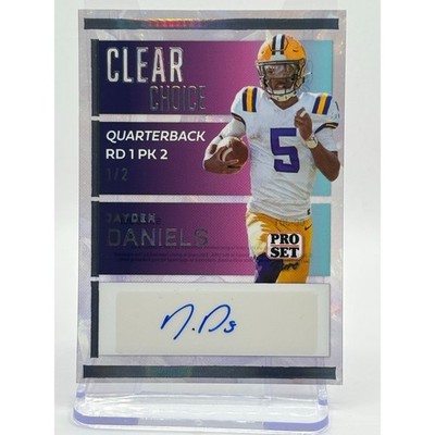 2024 Leaf Pro Set Pure Jayden Daniels Rookie Acetate Auto 1/2 SSP Commanders RC