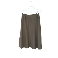 Talbots Petites Women's Skirt A Line Maxi Irish Linen Brown Size P8