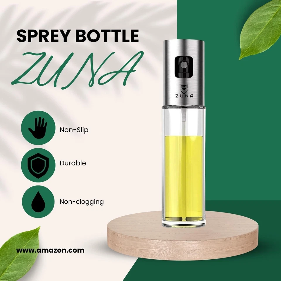 Stainless Steel Olive Oil Sprayer Mister – Cooking Spray for BBQ, Salad, Baking - Image 2 of 4