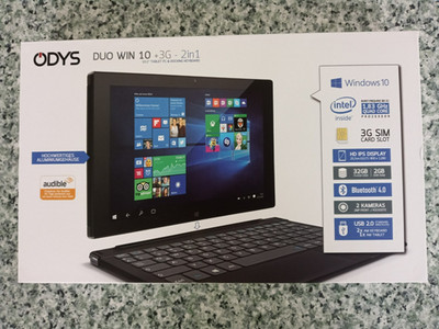 10 Zoll Tablet PC WIN 10+3G mit Tastatur im O-Karton, Akku defekt, für Bastler