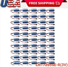 50X Mitsubishi CR17335SE-R/3V Q6BAT 3V 1800mAh Lithium PLC Battery with Plug