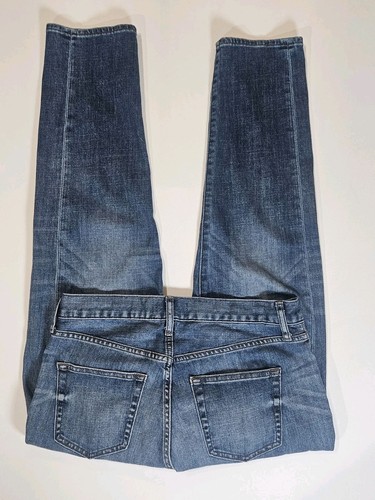 Uniqlo Womens Jeans Size 26 Medium Wash Mid Rise Straight Leg Japanese Denim - Picture 6 of 10