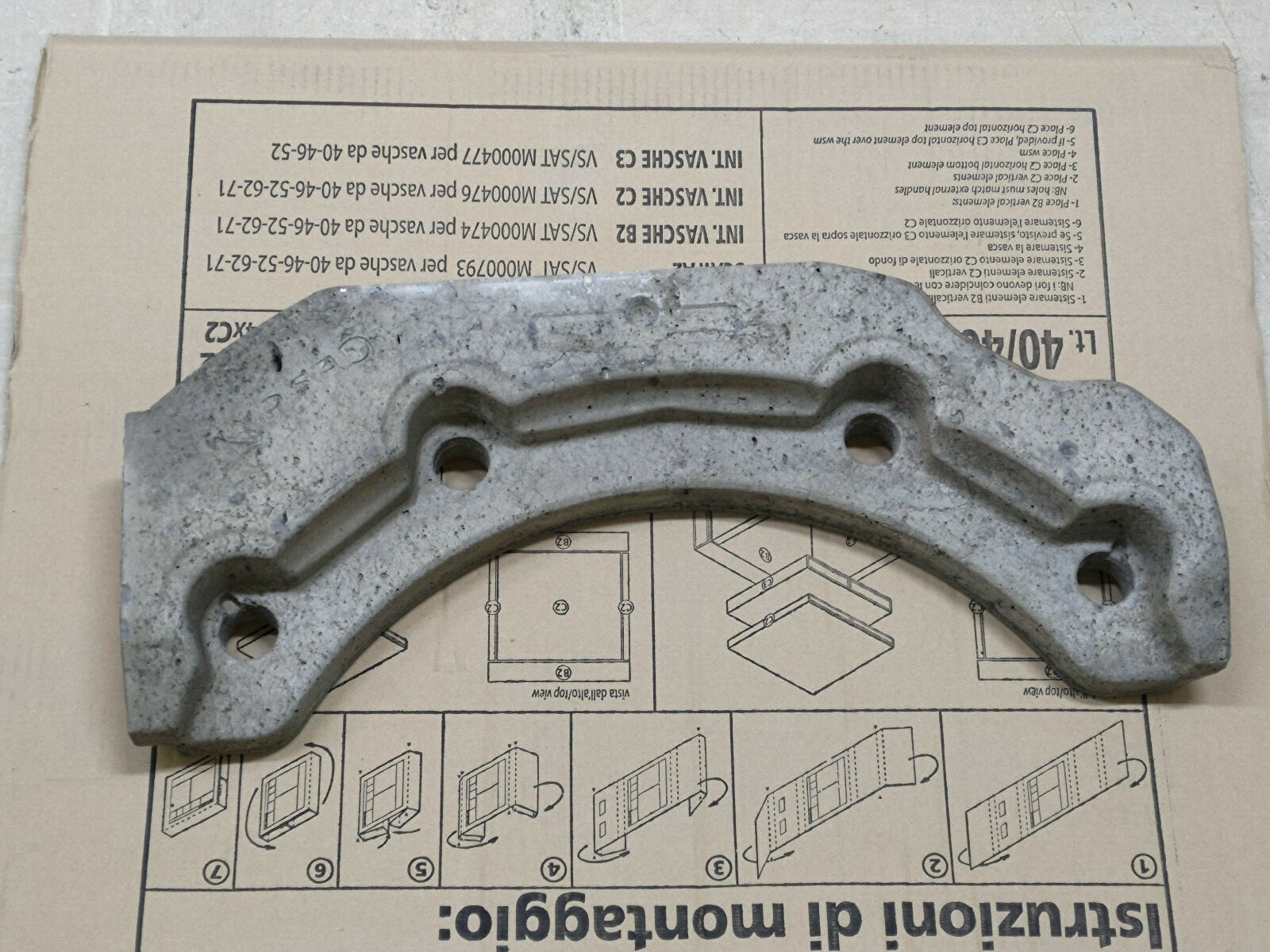 Contrappeso Cemento Lavatrice Ariston C00286068 13.4 KG Originale - 3