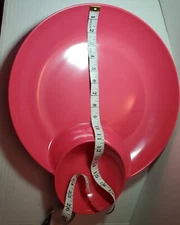 Large Pink Colored Melamine Chip & Dip Vintage Platter