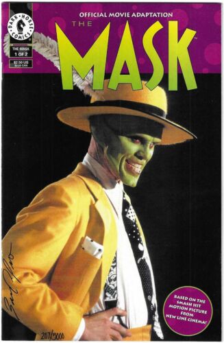 SIGNED The Mask DARK HORSE COMIC BOOK Bruce Patterson AUTOGRAPH Jim Carey movie