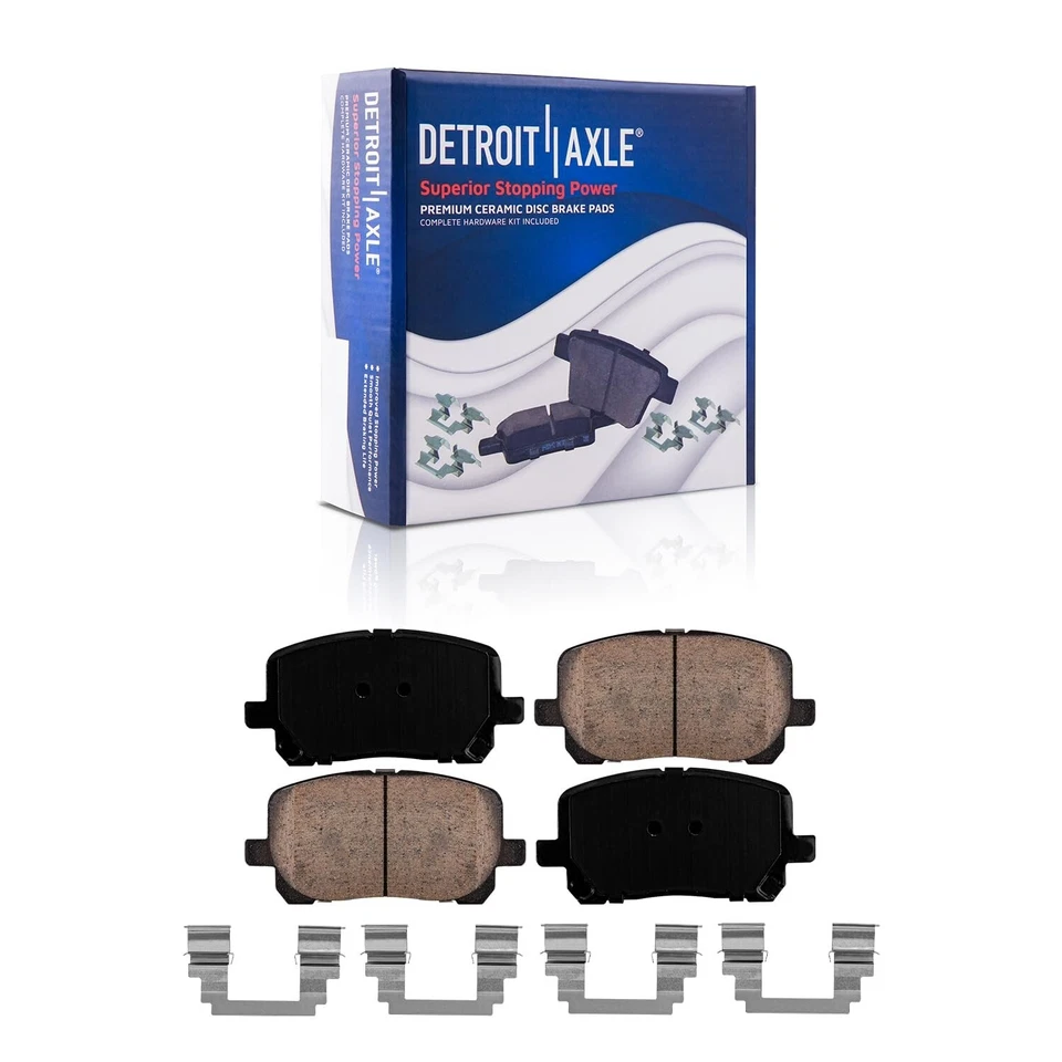 Front Drilled Brakes Rotors Pads Rear Drums Shoes for 2003-2008 Toyota Corolla - Image 4 of 4