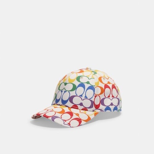 Cappello da baseball firmato Coach arcobaleno nuovo con etichette cj714 - Foto 12 di 13