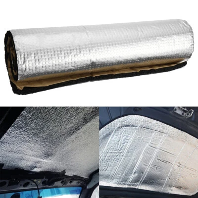 5-20M Self-Adhesive Aluminum Foil Insulation Foam Car Van Soundproof Deadener UK