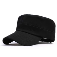 Men Cap Army Hat Cadet Castro Military Patrol Baseball Summer Black