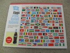 Vintage 1960s Unused Coca Cola Coke Flags of the United Nations Notebook