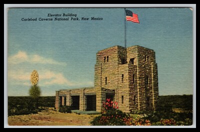 Carlsbad Caverns Elevator Building - New Mexico - 1950 Postcard PC3560