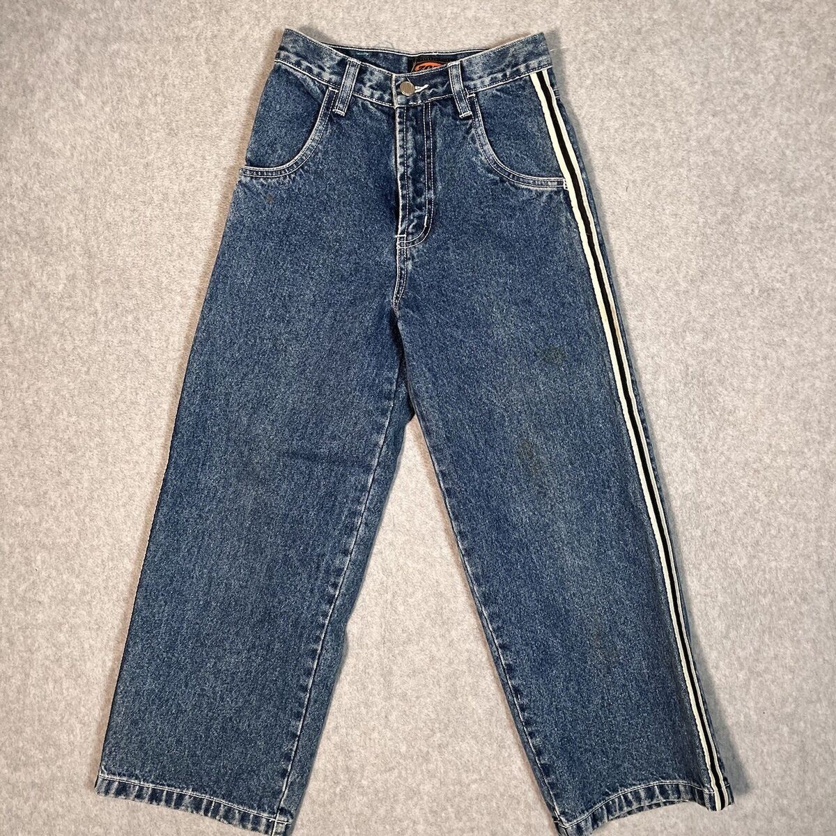 Zonz Jeans Kids Youth 10 Vintage Grunge Y2K Skater Stripe Zonz Jeans Kids Youth 10 Vintage Grunge Y2K Skater Stripe