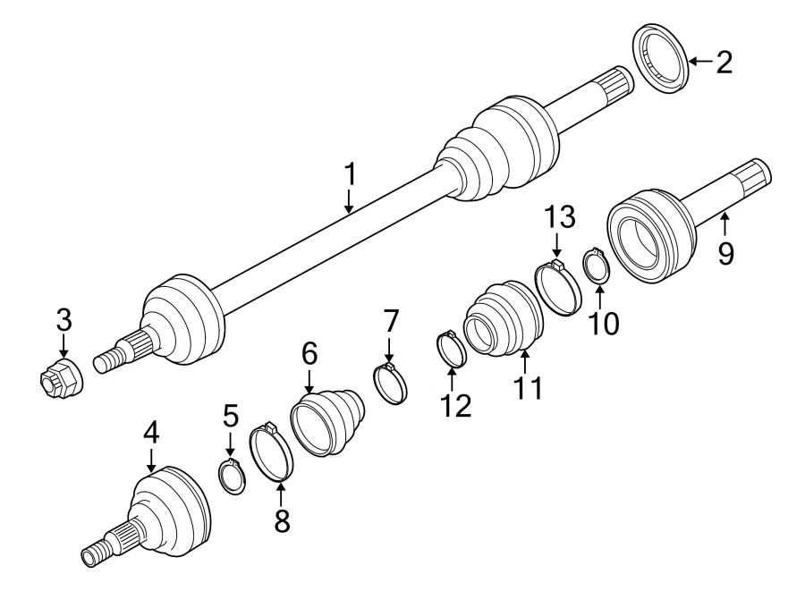 CV Axle Shaft 97033202400 97033202401 97033202402 For Porsche Panamera 2009-2013 - Image 2 of 2