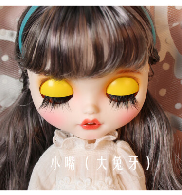 12'' Neo Blythe factory Doll Purple mix hair makeup face+ smile teeth + 9 hands