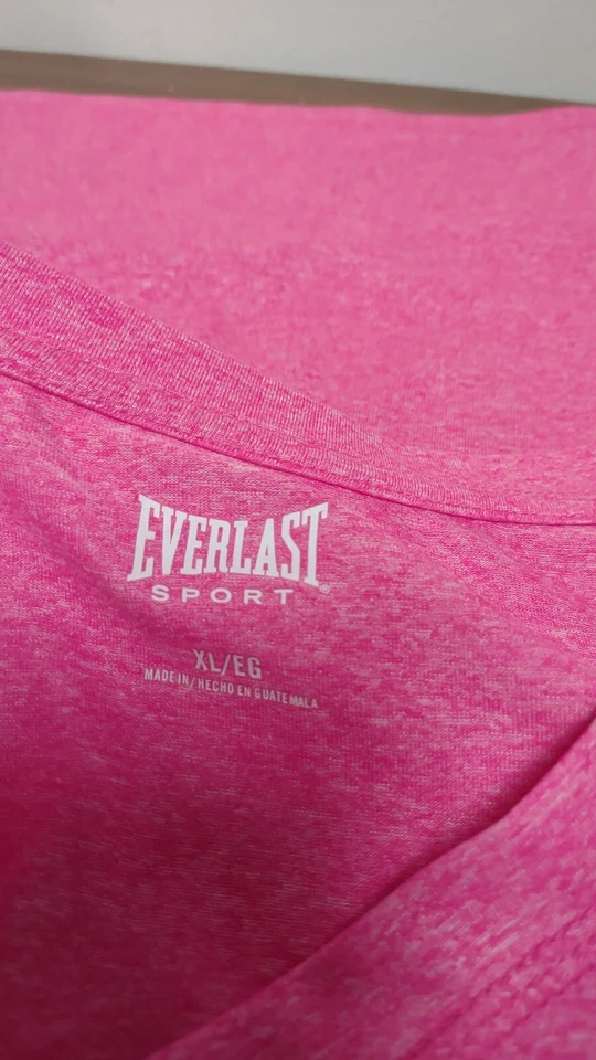 Camisa Top Everlast Sport Rosa Caliente Sin Mangas Cuello en V Ropa Activa Para Mujer Talla XL Foto 3 de 3