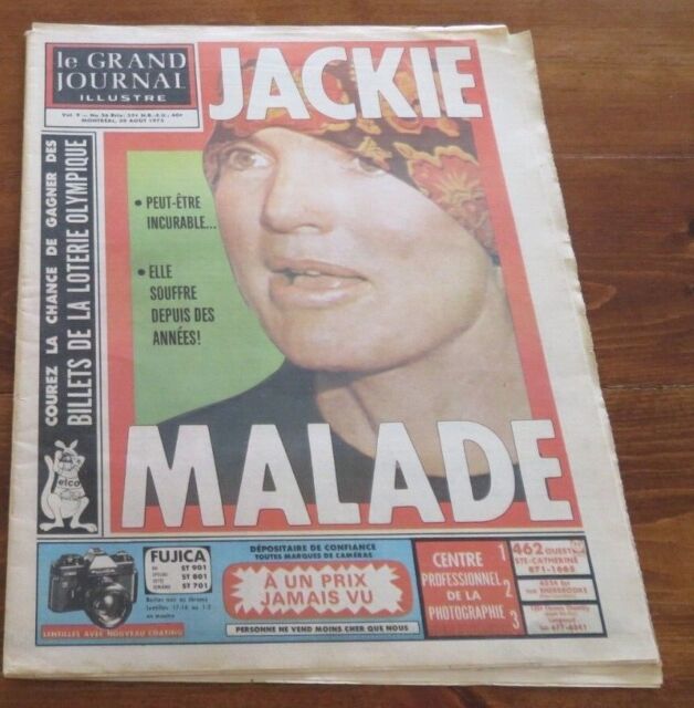 Journal 1975 JACKIE KENNEDY Johnny Sylvie Vartan BRIGITTE BARDOT Laureen Bacall