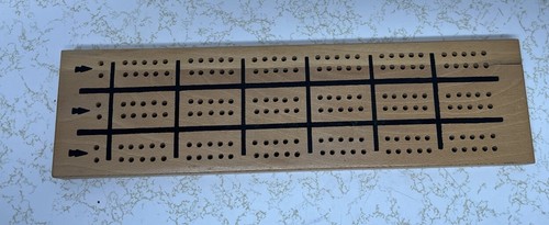 Vintage Pleasantime Cribbage Board No. 706 3 Track in Original Box W/Pegs & Book - Picture 8 of 21