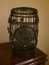 Metal Rustic Wine Barrel Cork Cage Cork Holders for Cork Collectors Home Decor