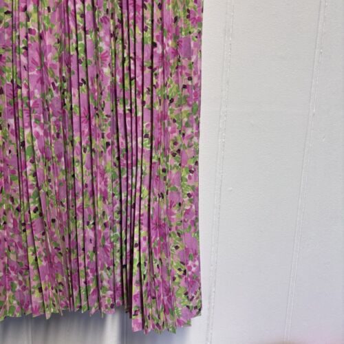 & Other Stories Pleated Skirt Size Small Pink Floral Midi Summer Holiday - Picture 8 of 12