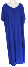 R1 10) PLUS SIZE 2XL CURVACEOUS BLUE SHORT SLEEVE TSHIRT DRESS