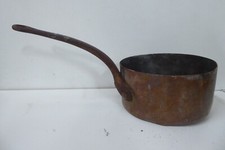 ANTIQUE FRENCH COUNTRY KITCHEN COPPER SAUCEPAN STEEL HANDLE #4