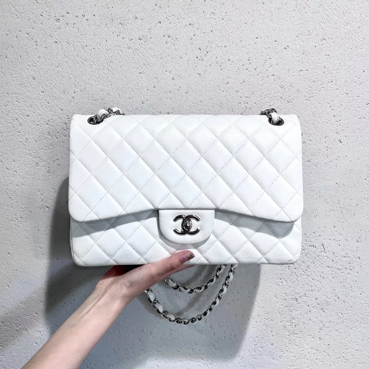 Chanel Small Flap Bag in White Lambskin — UFO No More