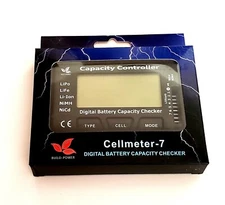 7 Battery Capacity Voltage Checker Tester Cell Meter For NiMH LiPo LiFe Li-ion