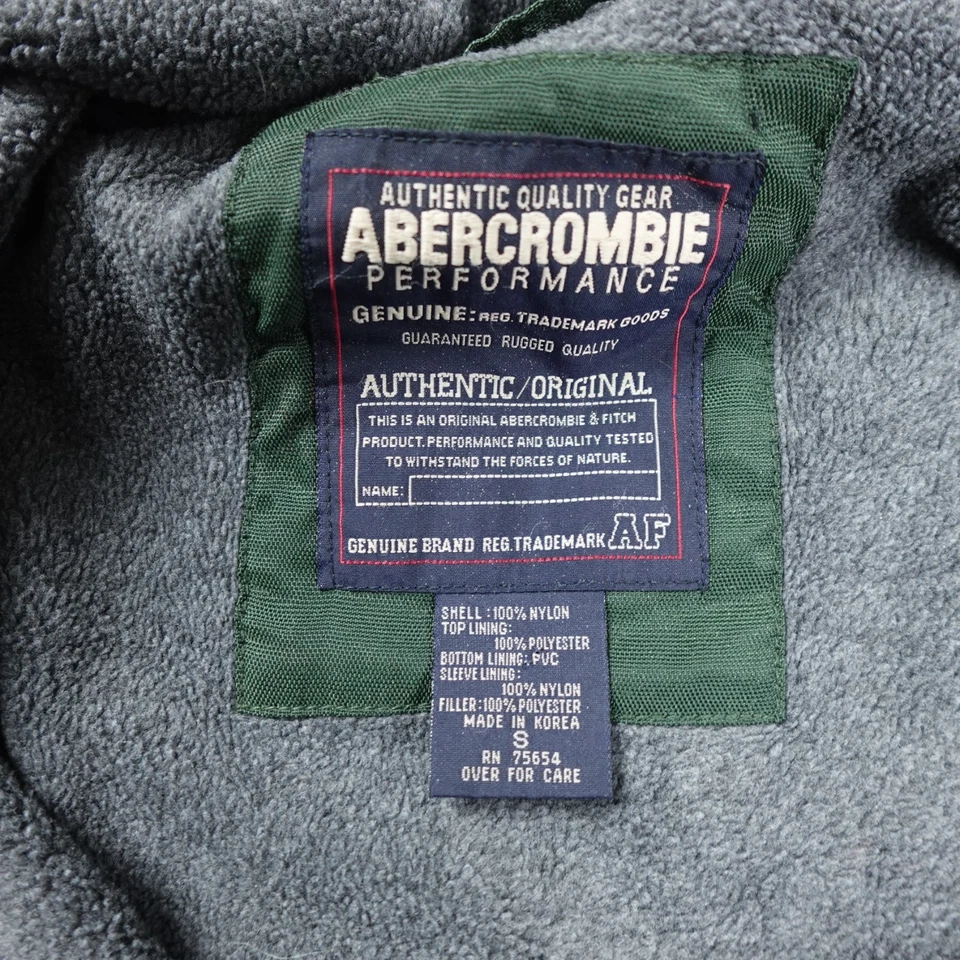 Chaqueta Abercrombie & Fitch Para Hombre Pequeño Rendimiento Grande Pullover Nylon Años 90 Foto 4 de 4