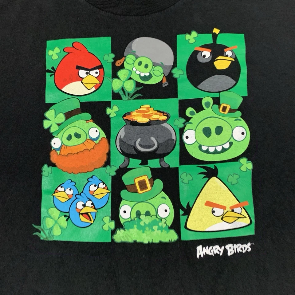 Camisa De Colección Angry Birds Hombres 2XL Negra Rovio Móvil Manga Corta Hecha en México Foto 2 de 4