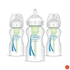 Dr. Brown's 9oz Anti-Colic Baby Bottle, Level 1 Nipple - 3pk
