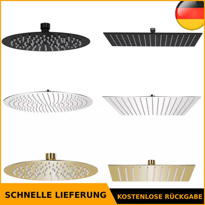 Regenbrause Edelstahl Brausekopf Duschkopf Kopfbrause mehrere Auswahl vidaXL