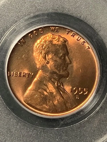 MS 66 Red 1955-s Wheatback Penny PCGS 15158518, Nice!