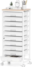 Rolling Cart with Drawers,10 Drawer Rolling Cart,Storage Cart with Wheels,Utilit