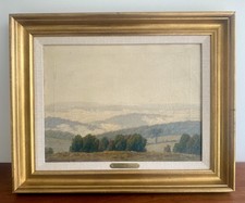 Signed Orig ANDREW SCHWARTZ New England Pasture W/  Trees Landscape Oil Painting
