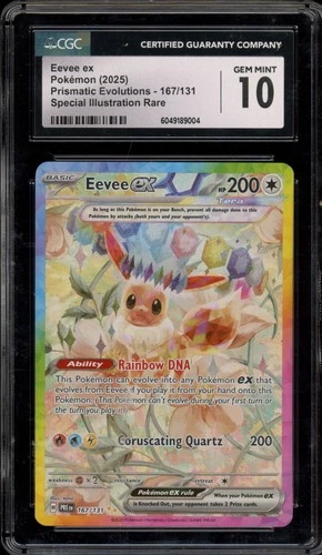 Pokemon Eevee ex Prismatic Evolutions Special Illustration Rare #167 CGC 10
