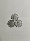 1946 57 64 Roosevelt Dime 10C Silver 3 Coin Lot USA