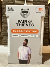 Pair of Thieves Men's 3pk Cotton Crewneck Undershirt- White 3XL New D2